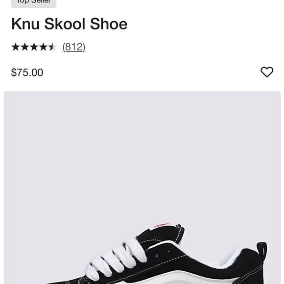 Women's Knu Skool Vans- size 8.5 - Picture 4 of 4